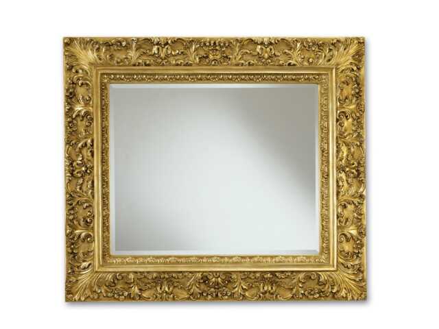 Large Italian Baroque Antique Gold Leaf Mirror - Made in Italy Carved Gilded Mirror Wall Victorian Rococo Item 5035 - image 1