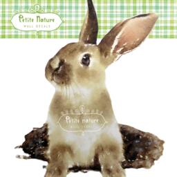 Rabbit, Watercolor Wall Sticker, Bunny Decal, Woodland Animal, Nursery Decor, Hare Decal - thumbnail 3