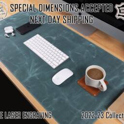 Genuine Leather Handmade Desk Mat , Computer Pad, Best Office Keyboard Mat, 91 X 48 cm Personalizable Special Dimensions Accepted - thumbnail 2