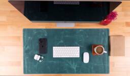 Genuine Leather Handmade Desk Mat , Computer Pad, Best Office Keyboard Mat, 91 X 48 cm Personalizable Special Dimensions Accepted