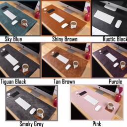 Genuine Leather Handmade Desk Mat , Computer Pad, Best Office Keyboard Mat, 91 X 48 cm Personalizable Special Dimensions Accepted - thumbnail 4