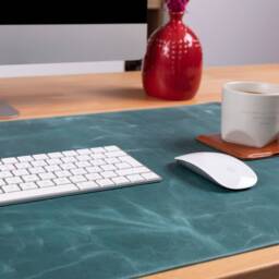 Genuine Leather Handmade Desk Mat , Computer Pad, Best Office Keyboard Mat, 91 X 48 cm Personalizable Special Dimensions Accepted - thumbnail 3