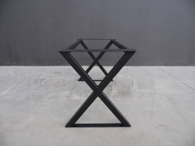 "Metal Dining Table Base - 28"" H X Iron -24"" W Length 52"" X-Frame Base-(Height 26""-To 30" - image 1