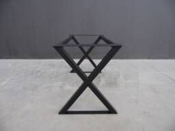 "Metal Dining Table Base - 28"" H X Iron -24"" W Length 52"" X-Frame Base-(Height 26""-To 30"