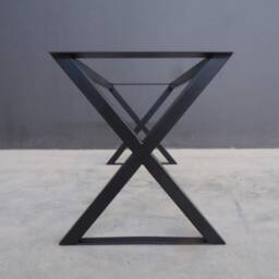 "Metal Dining Table Base - 28"" H X Iron -24"" W Length 52"" X-Frame Base-(Height 26""-To 30" - thumbnail 2