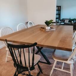 "Metal Dining Table Base - 28"" H X Iron -24"" W Length 52"" X-Frame Base-(Height 26""-To 30" - thumbnail 3