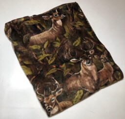 Zoofleece Deer Camouflage Elk Buck Blanket Animal Hunting Brown Quilt Throw 60x60 - thumbnail 1