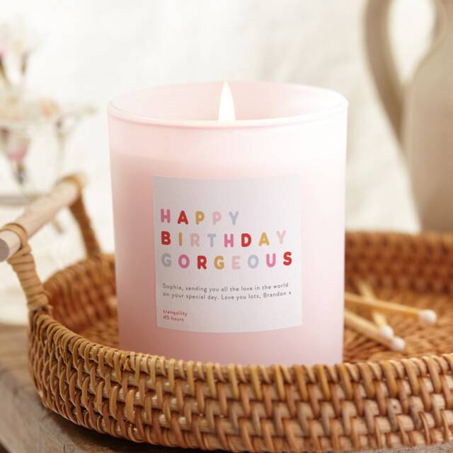 "Personalized Pink Birthday Candle - " - image 1