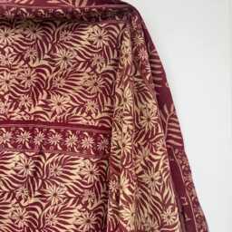 Handmade Cotton Kantha Quilt Patchwork Reversible Block Print Bohemian Throw - thumbnail 2