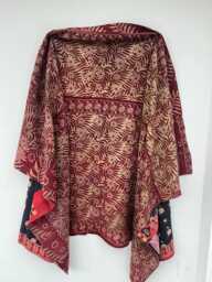 Handmade Cotton Kantha Quilt Patchwork Reversible Block Print Bohemian Throw - thumbnail 1