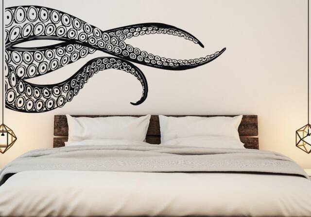 Octopus Tentacles Wall Decal Sea Animal Kraken Art, Marine Life Home Decor #55 - image 1