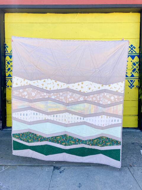 Rifle Paper Co. Jungle Baby Quilt Handmade Patchwork Crib Blanket - image 1