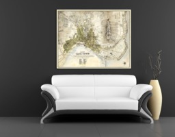 Antique Cape Town Map Print Photo Paper, Matte, Or Canvas - thumbnail 1