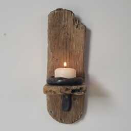 Character Dorset Driftwood & Ceramic Night Light Candle Holder Wall Sconce - thumbnail 2