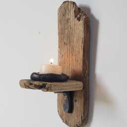 Character Dorset Driftwood & Ceramic Night Light Candle Holder Wall Sconce - thumbnail 3