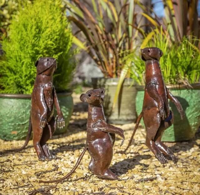 Handcrafted Recycled Metal Meercat. Garden Meercats Sculptures. Statue - image 1