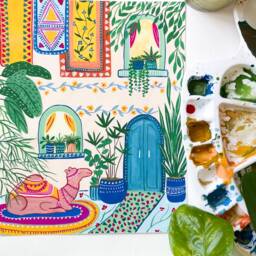 Travel Print, Camel Art Animal Wall Decor, Morocco Christmas Gift For Traveller, Moroccan Home Print - thumbnail 4