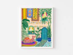 Travel Print, Camel Art Animal Wall Decor, Morocco Christmas Gift For Traveller, Moroccan Home Print - thumbnail 1
