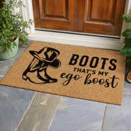 Boots Ego Boost Doormat - Custom Western Welcome Rug Funny Cowboy Home D??cor - thumbnail 2