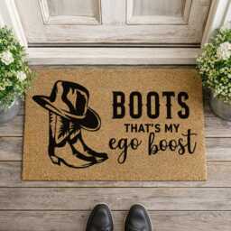 Boots Ego Boost Doormat - Custom Western Welcome Rug Funny Cowboy Home D??cor - thumbnail 4