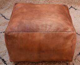 Moroccan, Brown Pouf, Pouf, Pouffe, Moroccan Poufs, Ottoman Pouf, Footstool, Berber Pouf, Leather Pouf, Decorative Pillows, Living Room Pillow