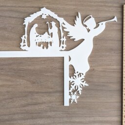 Angel Nativity Door Trim Decor, Christmas Decorations For The Home, Corner Holiday Seasonal Gift Idea For Her, Ornament - thumbnail 3