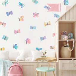 Butterfly Decals - Nursery Wall Decals, Girl Room Decor, Reusable Stickers, Art