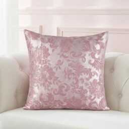 Set Of 4 Pink Floral Cushion Covers 16x16 Inches - Hidden Zip Worldwide Shipping - thumbnail 2