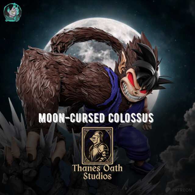 Moon-Cursed Colossus - Giant Ape Anime Beast Goku Oozaru Resin Figure 16K - image 1