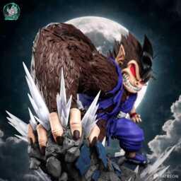 Moon-Cursed Colossus - Giant Ape Anime Beast Goku Oozaru Resin Figure 16K - thumbnail 2