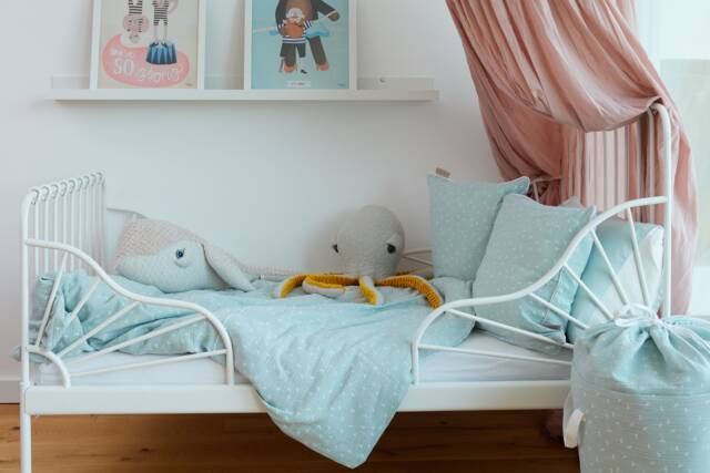 Kraftkids Muslin Bedding Set, Mint Dandelion Design Duvet 135 X 100 cm, Pillow 40 60 140 200 80 cm - image 1