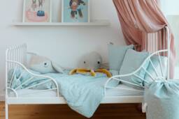 Kraftkids Muslin Bedding Set, Mint Dandelion Design Duvet 135 X 100 cm, Pillow 40 60 140 200 80 cm - thumbnail 1