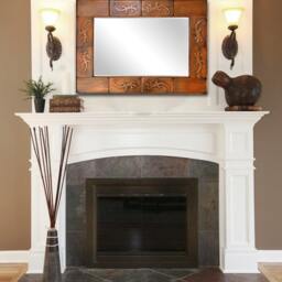 Copper Lizard Accent Mirror Frame, Metal Inlay - 60x80cm - thumbnail 2