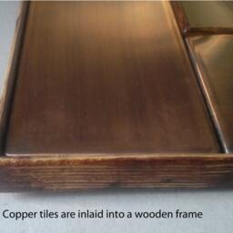 Copper Lizard Accent Mirror Frame, Metal Inlay - 60x80cm - thumbnail 3
