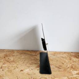 Raw Steel Standing Clock - Industrial Square Metal Timepiece, UK Handmade Rustic Decor - thumbnail 4