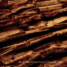 Plush Faux Fur Throw Blanket, Soft Brown Minky Cuddle Lining, Usa - thumbnail 4