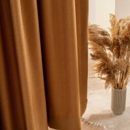 Linen Tab Top Curtains - Herringbone Tie Custom Drapes, 25 Color Options - thumbnail 3