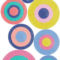 Polka Dot Wall Decals - Set Of 12 Circle Peel & Stick Stickers Precious Collection - thumbnail 2