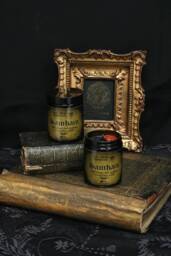 Samhain Sabbat Candle, Halloween Crystal Candle For Witches, Black Wax Spicy Scented Pagan