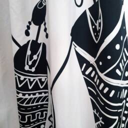 Set Of 2 Blackout Curtains, Room Divide Screen Wall Panel, Africa Print - thumbnail 3