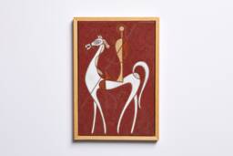 Handmade Ceramic Horseman Art Tile - Equestrian Wall Decor
