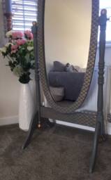 Hand Painted Cheval Mirror - thumbnail 3