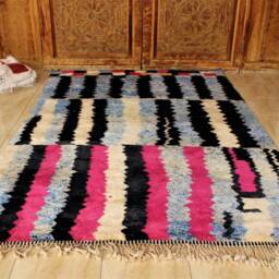 Custom Moroccan Rug - Berber Custom Doormat Beni Ourain Wool Area Handemade Azilal Checkered - thumbnail 3