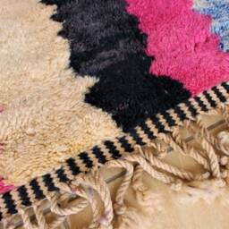 Custom Moroccan Rug - Berber Custom Doormat Beni Ourain Wool Area Handemade Azilal Checkered - thumbnail 4