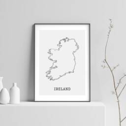 Ireland Map Art Print - Minimalist Sketch, Irish Gift - thumbnail 2
