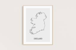 Ireland Map Art Print - Minimalist Sketch, Irish Gift - thumbnail 1