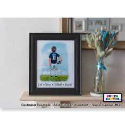 Football Theme Happy Birthday Boy Son Grandson Friend Brother Nephew Handmade Personalised Custom Framed A4 A3 Print Present Gift - thumbnail 4