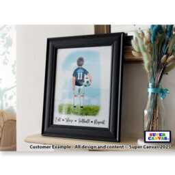 Football Theme Happy Birthday Boy Son Grandson Friend Brother Nephew Handmade Personalised Custom Framed A4 A3 Print Present Gift - thumbnail 3