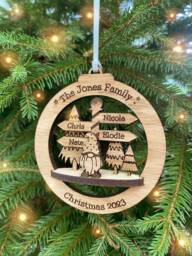 Personalised Family Christmas Ornament 3D Gonk Bauble - thumbnail 1