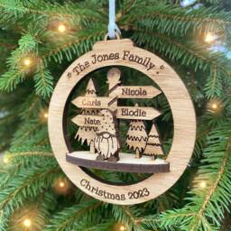 Personalised Family Christmas Ornament 3D Gonk Bauble - thumbnail 2